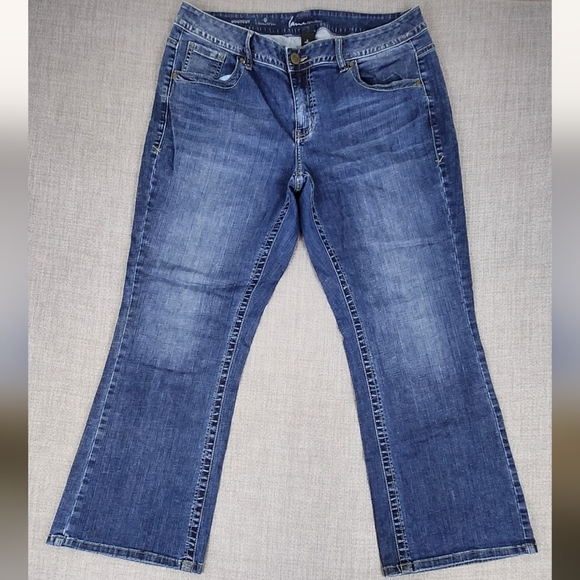 Lane Bryant Denim - Lane Bryant Bootcut Stretch Denim Blue Jeans Short 28in Inseam